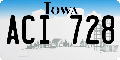 IA license plate ACI728