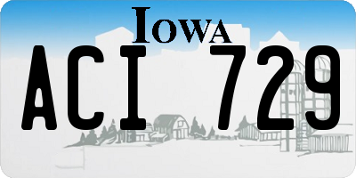IA license plate ACI729