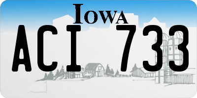 IA license plate ACI733