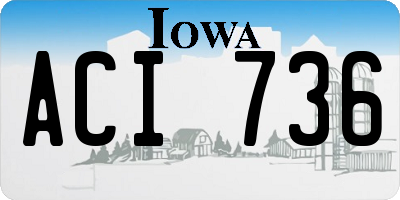 IA license plate ACI736