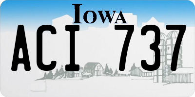 IA license plate ACI737