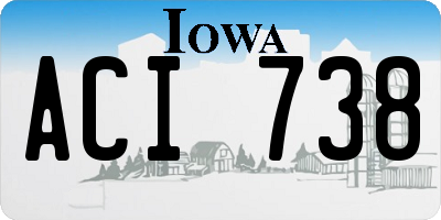 IA license plate ACI738