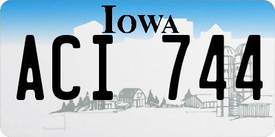 IA license plate ACI744