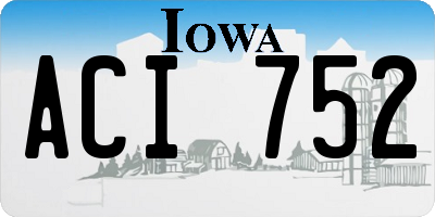IA license plate ACI752
