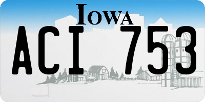 IA license plate ACI753