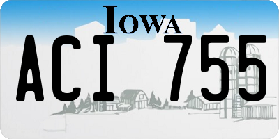 IA license plate ACI755