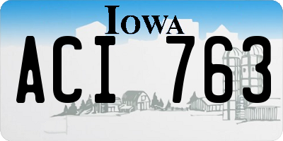 IA license plate ACI763