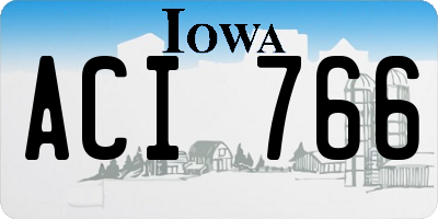 IA license plate ACI766