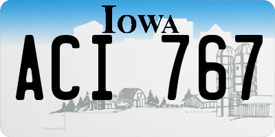 IA license plate ACI767