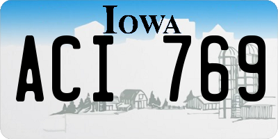 IA license plate ACI769