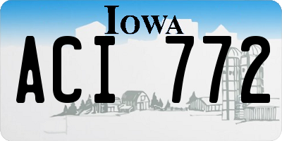 IA license plate ACI772