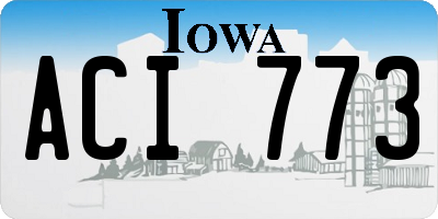 IA license plate ACI773