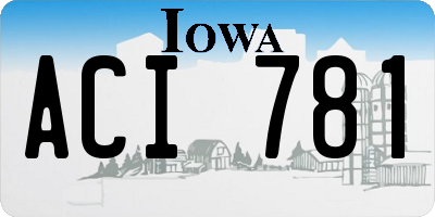 IA license plate ACI781