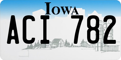 IA license plate ACI782