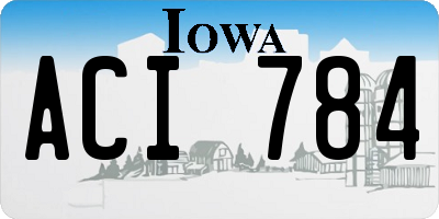 IA license plate ACI784