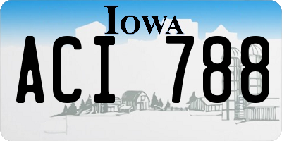 IA license plate ACI788