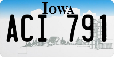 IA license plate ACI791