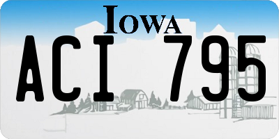 IA license plate ACI795