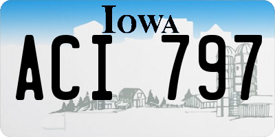 IA license plate ACI797