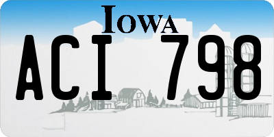 IA license plate ACI798