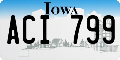 IA license plate ACI799