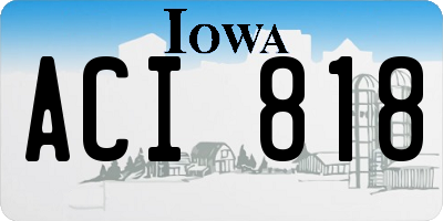 IA license plate ACI818