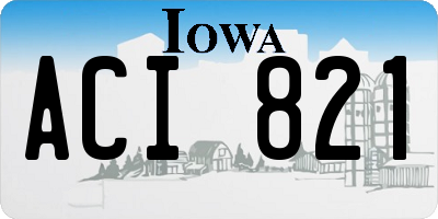 IA license plate ACI821