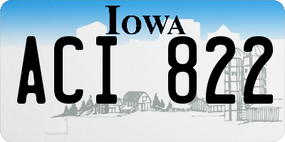IA license plate ACI822