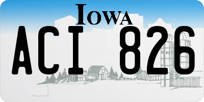 IA license plate ACI826