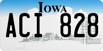 IA license plate ACI828