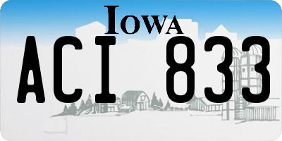 IA license plate ACI833