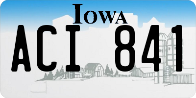 IA license plate ACI841