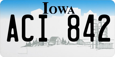 IA license plate ACI842