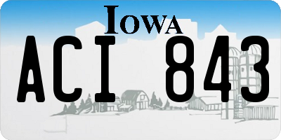 IA license plate ACI843