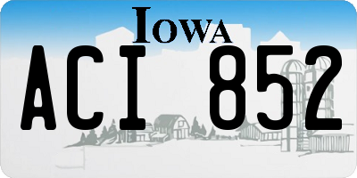 IA license plate ACI852