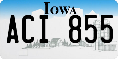 IA license plate ACI855