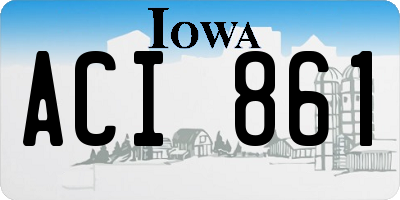 IA license plate ACI861