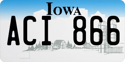 IA license plate ACI866
