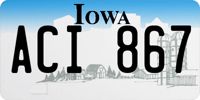 IA license plate ACI867
