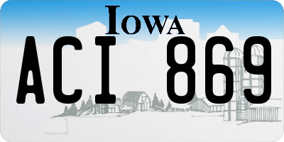 IA license plate ACI869