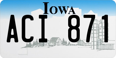 IA license plate ACI871