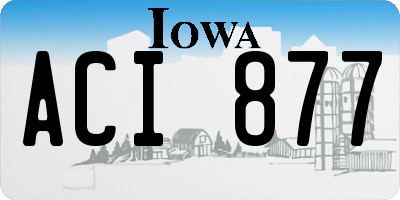 IA license plate ACI877
