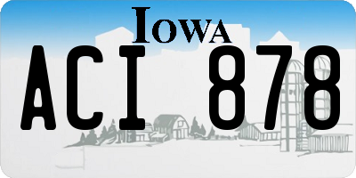 IA license plate ACI878