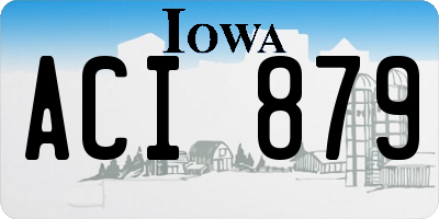 IA license plate ACI879