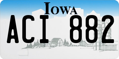 IA license plate ACI882