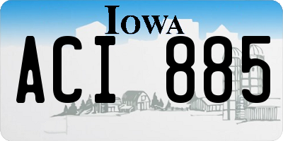 IA license plate ACI885
