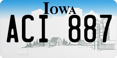 IA license plate ACI887