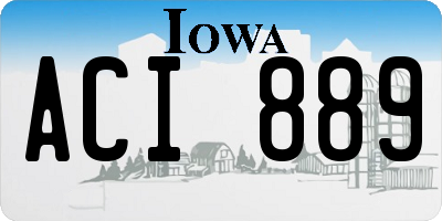 IA license plate ACI889