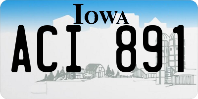 IA license plate ACI891