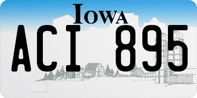 IA license plate ACI895